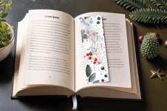 Winter Pressed Flowers PNG Bookmark Sublimation Designs Product Image 3