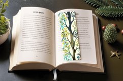 Peaceful Trees PNG Bookmark Sublimation Design Product Image 3