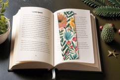 Boho Flower Garden PNG Bookmark Sublimation Designs Product Image 3
