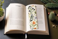 Botanical Embroidery PNG Bookmark Sublimation Designs Product Image 3