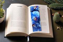 Blue Orchid Flowers PNG Bookmark Sublimation Designs Product Image 3