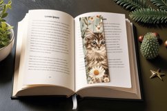 Kitten in Wildflowers PNG Bookmark Sublimation Designs Product Image 3