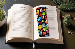 Stained Glass Hearts PNG Bookmark Sublimation Designs Product Image 3