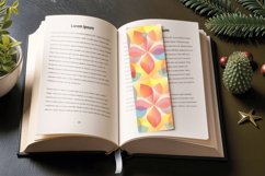 Rainbow Pastel Flower PNG Bookmark Sublimation Des Product Image 3