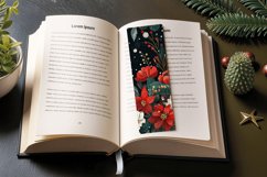 Winter Floral Bouquet PNG Bookmark Sublimation Designs Product Image 3