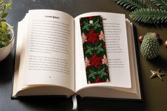 Red &amp; Green Knitted Stars PNG Bookmark Sublimation Designs Product Image 3