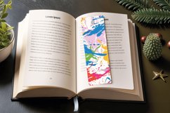 Colorful Paint Splashes PNG Bookmark Sublimation Designs Product Image 3