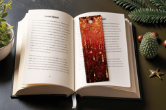 Christmas Dripping Glitter PNG Bookmark Sublimation Design Product Image 3