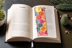 Watercolor Honeycomb PNG Bookmark Sublimation Designs Product Image 3