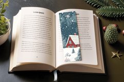 Snowy Winter Cottagecore PNG Bookmark Sublimation Designs Product Image 3