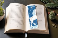 Snowy Winter Unicorns PNG Bookmark Sublimation Designs Product Image 3