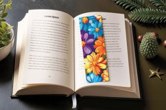Rainbow Hippie Flowers PNG Bookmark Sublimation Designs Product Image 3