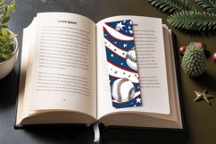 Baseball 4th of July PNG Bookmark Sublimation Design Product Image 3