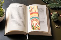 Spring Cottagecore Rainbow PNG Bookmark Sublimation Designs Product Image 3