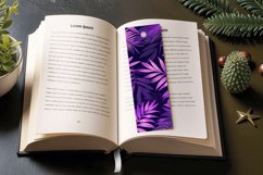 Purple Tropical Leaves Floral PNG Bookmark Sublimation Desig Product Image 3