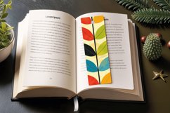 Retro Triple Leaf PNG Bookmark Sublimation Design Product Image 3
