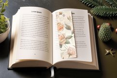 Delicate Pastel Roses PNG Bookmark Sublimation Designs Product Image 3