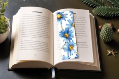 Watercolor Daisy Flower PNG Bookmark Sublimation Designs Product Image 3