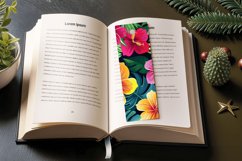 Bright Tropical Flowers PNG Bookmark Sublimation Designs Product Image 3