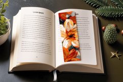 Abstract Oil Paint Flowers PNG Bookmark Sublimation Designs Product Image 3