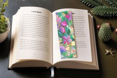 Pastel Floral Stained Glass PNG Bookmark Sublimation Designs Product Image 3
