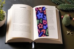 Neon Christmas tree PNG Bookmark Sublimation Design Product Image 3