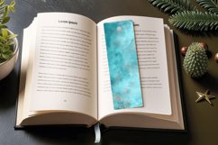 Luxury Aqua PNG Bookmark Sublimation Design Product Image 3