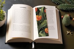 Deco Tulips PNG Bookmark Sublimation Design Product Image 3