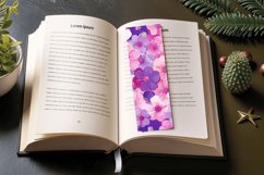 Pink and Purple Flowers PNG Bookmark Sublimation Designs Product Image 3