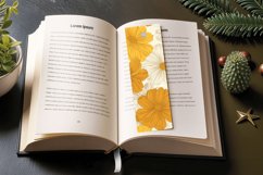 Beige &amp; Yellow Flowers PNG Bookmark Sublimation Designs Product Image 3