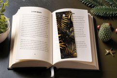 Tropical Black and Gold PNG Bookmark Sublimation Design Product Image 3