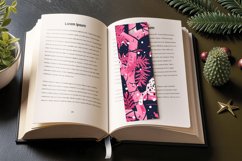 Pink Leopard Christmas PNG Bookmark Sublimation Design Product Image 3
