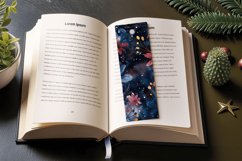 Cosmic Floral Galaxy PNG Bookmark Sublimation Designs Product Image 3