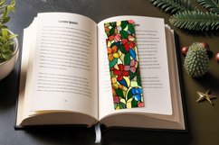 Stained Glass Wildflowers PNG Bookmark Sublimation Designs Product Image 3