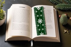Green Knitted Christmas PNG Bookmark Sublimation Design Product Image 3