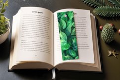 Green Gentle Leaves PNG Bookmark Sublimation Designs Product Image 3