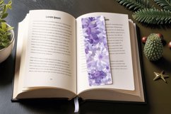 Pastel Aster Purple White Flower PNG Bookmark Sublimation De Product Image 3