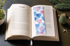 Watercolor Loving Hearts PNG Bookmark Sublimation Designs Product Image 3