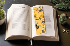 Yellow Floral Honeybees PNG Bookmark Sublimation Designs Product Image 3