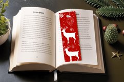 Red Festive Snowflakes Christmas PNG Bookmark Sublimation De Product Image 3