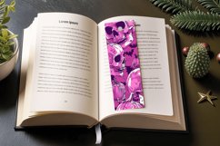 Pink Halloween with Skulls PNG Bookmark Sublimation Design Product Image 3