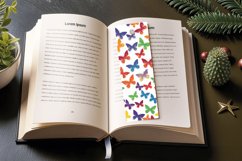 Rainbow Butterfly PNG Bookmark Sublimation Designs Product Image 3