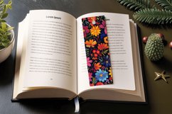 Mexican Flower Garden PNG Bookmark Sublimation Designs Product Image 3