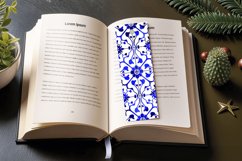 Portuguese Azulejo Blue Delft PNG Bookmark Sublimation Desig Product Image 3