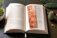 Rose Gold Ginkgo PNG Bookmark Sublimation Design Product Image 3