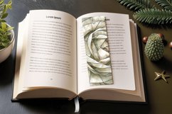 White Rose Stained Glass PNG Bookmark Sublimation Design Product Image 3