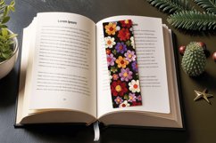 Crochet Spring Blooms PNG Bookmark Sublimation Designs Product Image 3