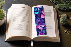 Luxury Disco Neon Flowers PNG Bookmark Sublimation Des Product Image 3