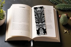 Monochrome Majesty PNG Bookmark Sublimation Design Product Image 3