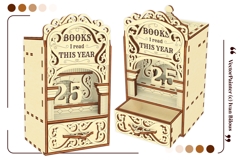 Books Read This Year Counter SVG Laser Cut File Product Image 3